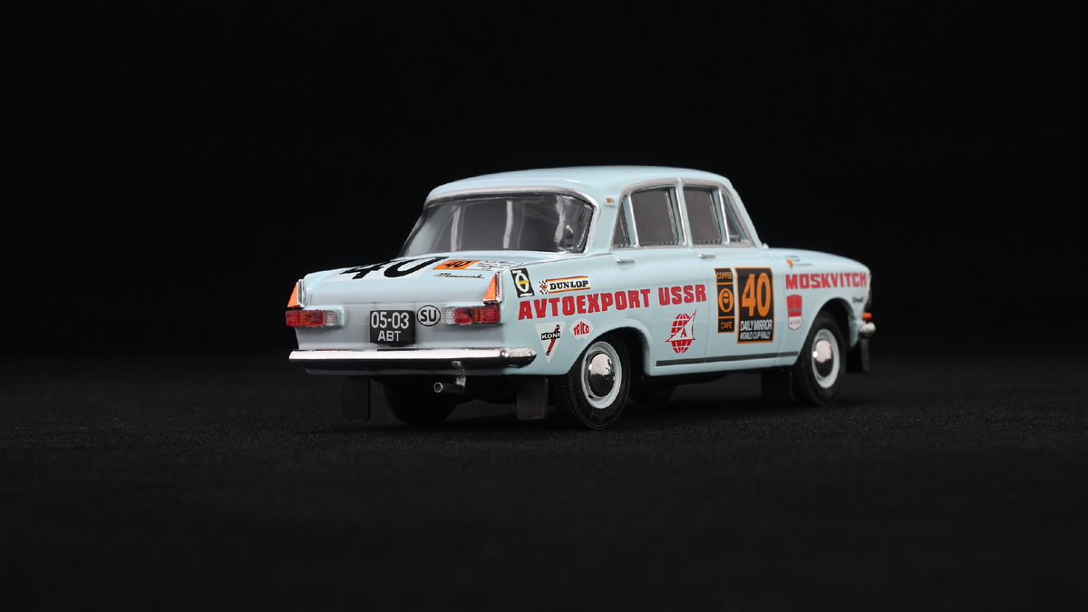 МОСКВИЧ 412 #40 "Avtoexport" Тенишев - Кислых - Широченков, 20 место ралли London-Mexiko 1970. IXO (RAC352)