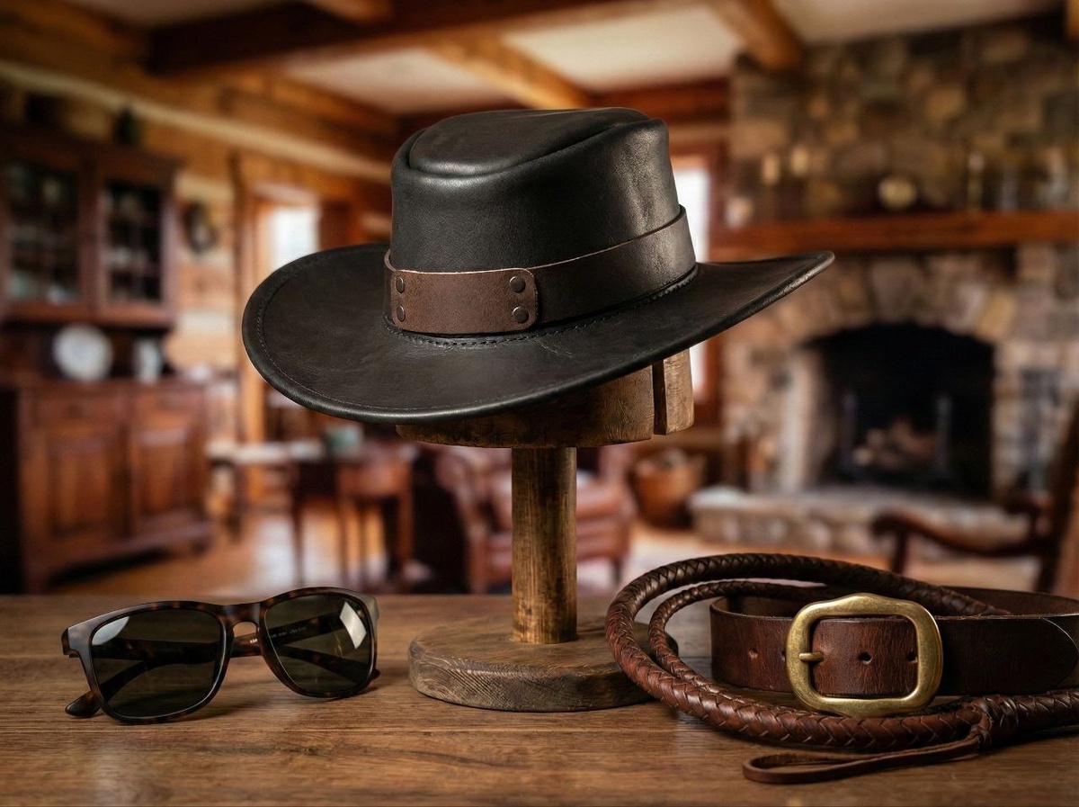 Ковбойская шляпа из кожи