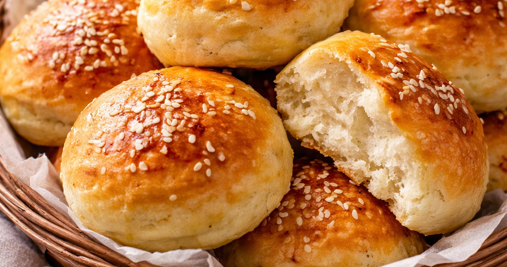 Булочки «2 стакана»: смешала ложкой — и через 25 минут на столе (без дрожжей и весов)