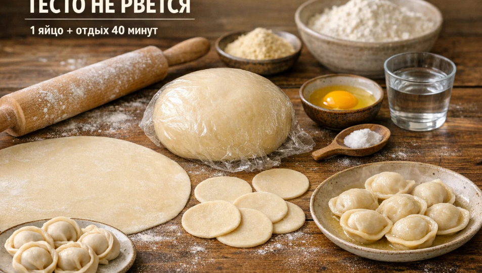 Почему тесто для пельменей рвётся при лепке: дело в количестве яиц и времени отдыха