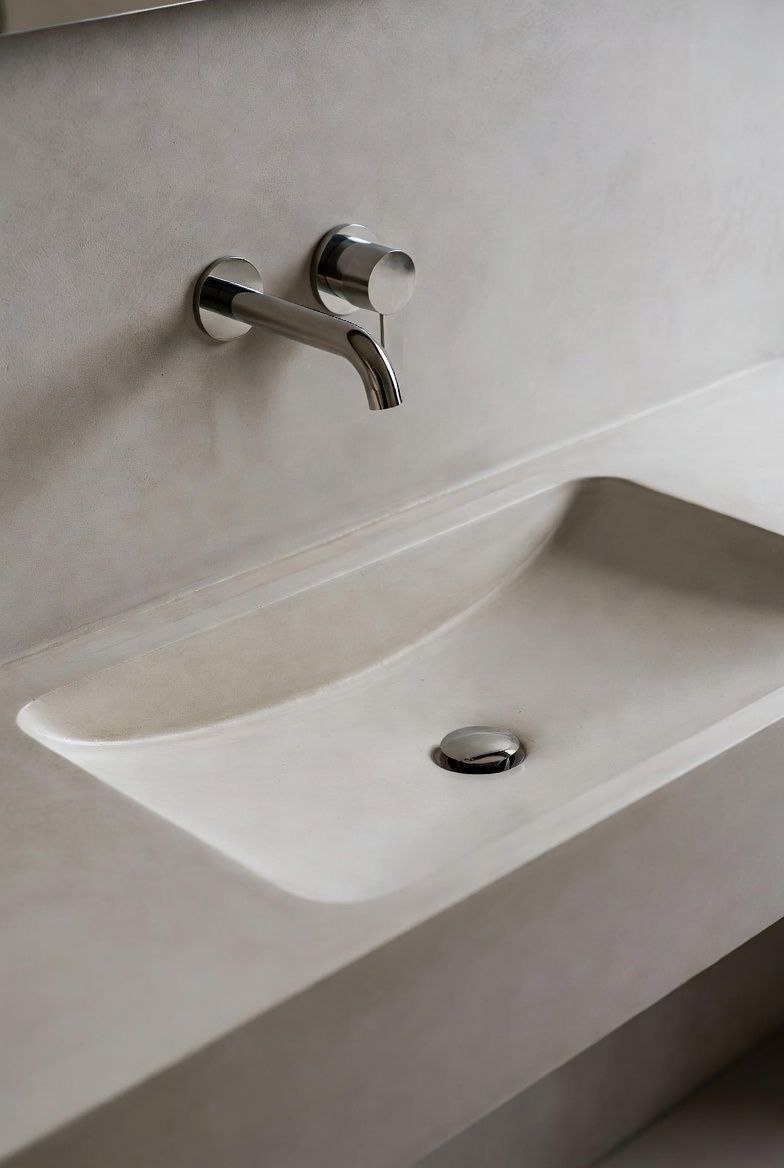  покрытие из микроцемента для умывальника на заказ