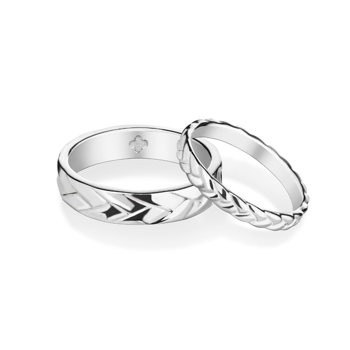 Кольца Косички широкое и тонкое