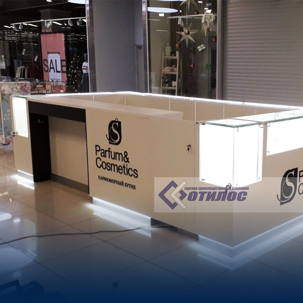 Торговый островок для магазина косметики и парфюмерии 