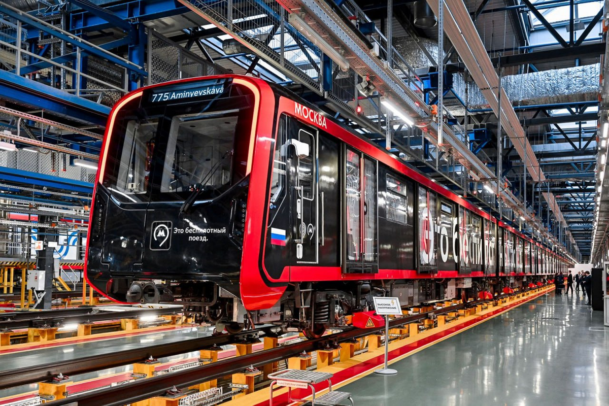 Поезд метро «Москва-2024» подготовленный для тестирования беспилотного движения в Москве. Источник: Максим Мишин/Пресс-служба Мэра и Правительства Москвы