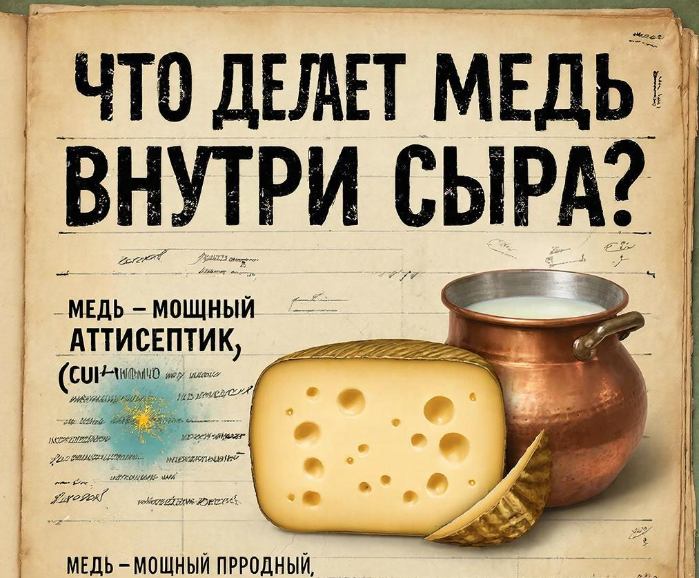 Богатый, ореховый, "сложный" вкусовой букет  традиционных Эмменталя и Пармезана формирует Медь.