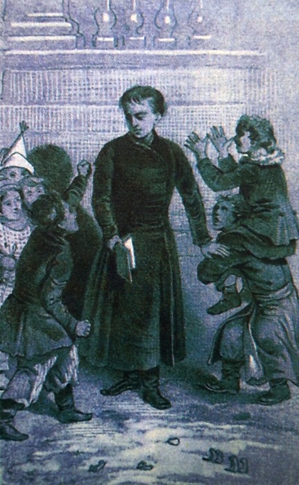 Студент Ломоносов, рисунок Р. Жуковского, 1851 год