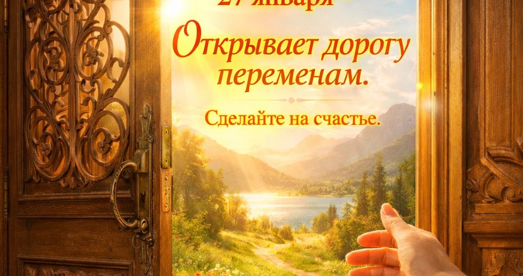 27 января открывает дорогу переменам: Что делать, чтобы год был счастливым.