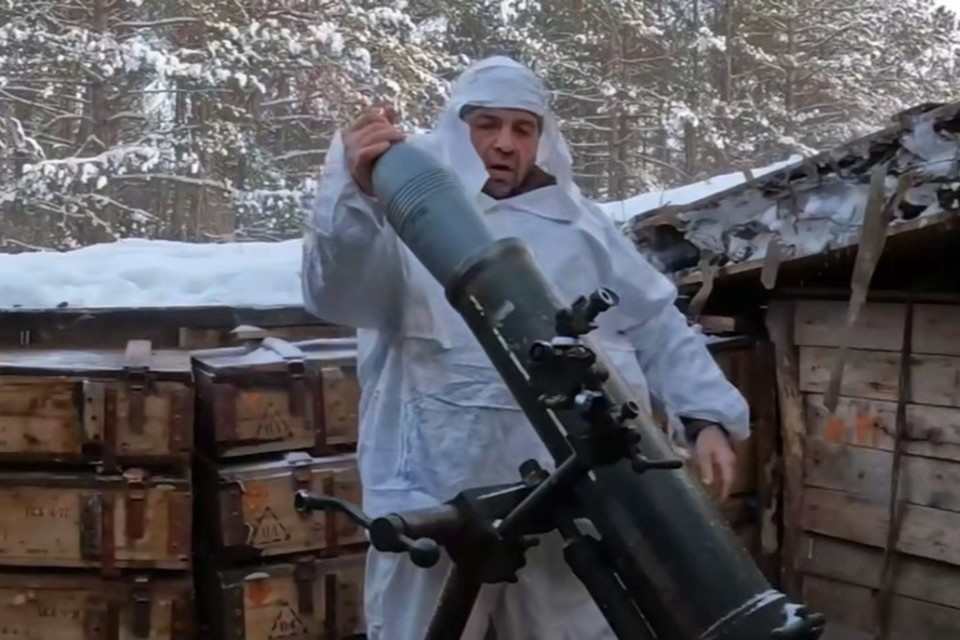    Минометчики работают по целям за Днепром. Фото: Минобороны РФ