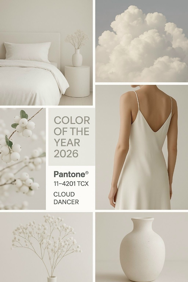 Цвет года - Pantone 11-4201 TCX CLOUD DANCER, Pinterest.