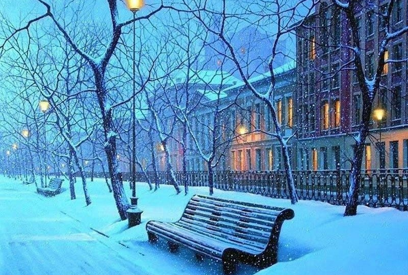 Романтика ночных огней в живописных городских пейзажах художника Алексея Бутырского.