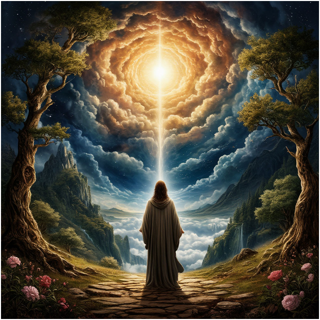 Сгенерировано ИИ- Душа пришла на Небса.