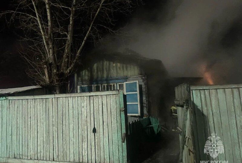 Девочка и мальчик получили ожоги на пожаре дома в Чите