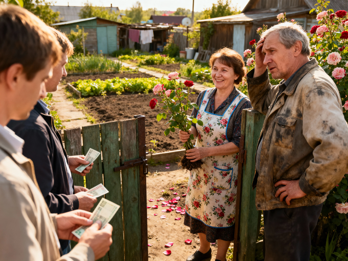 Тот самый момент, когда розарий Людмилы Семёновны стал не только предметом гордости, но и первым филиалом «череночного бизнеса». 🌹💰 А Иван Петрович уже почуял неладное… 😅