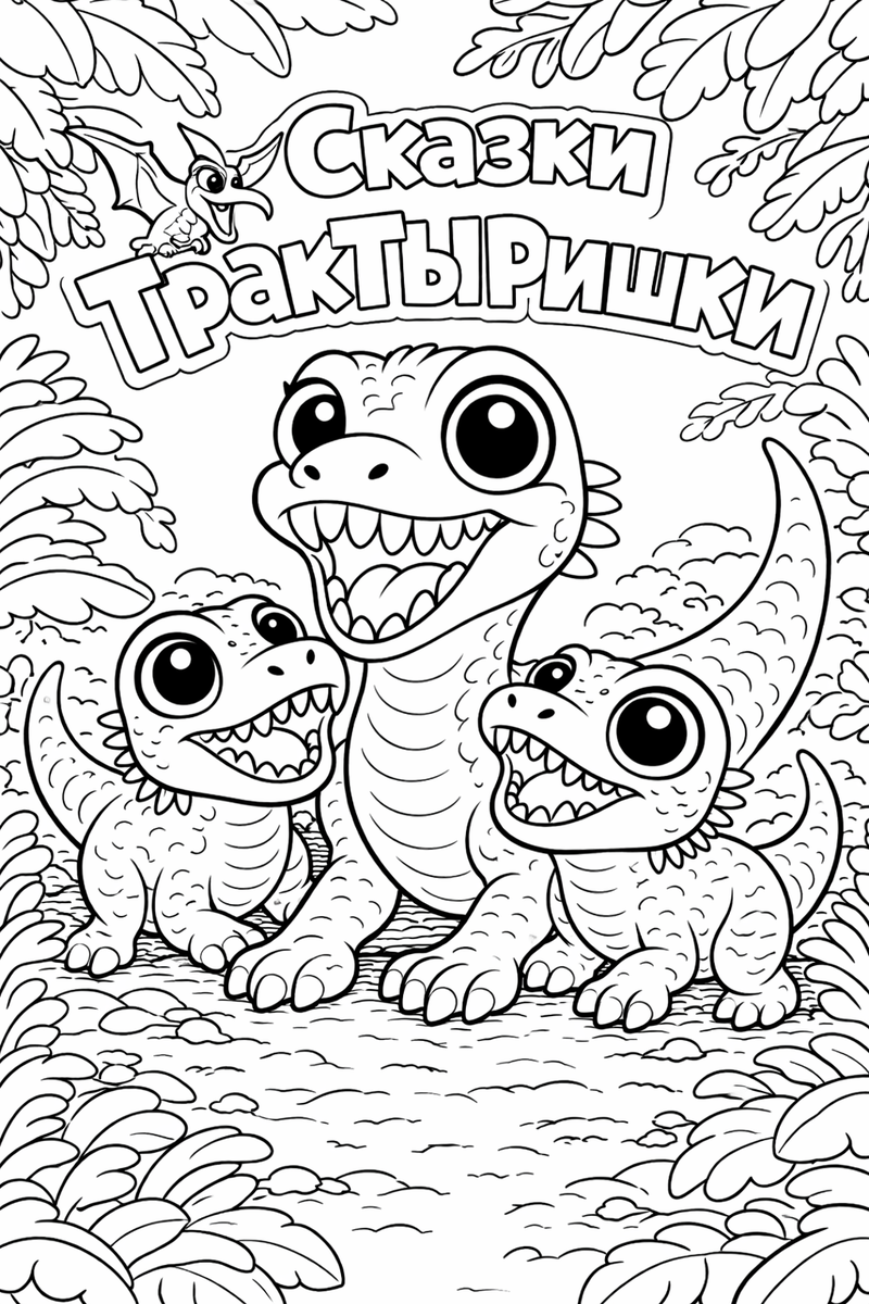 Эта раскраска с милыми динозаврами создана по мотивам мультсериала «Сказки ТракТЫРишкИ» и относится к 1 сезону «В мире динозавров». Картинка подойдёт для детей дошкольного возраста — простой чёткий контур помогает легко раскрашивать, не выходя за линии.

Раскраска отлично подходит для детей 3–5 лет. Во время раскрашивания ребёнок развивает мелкую моторику, внимание и воображение, а знакомые персонажи из любимого мультфильма делают занятие ещё интереснее. Раскраску можно бесплатно распечатать и использовать для домашних занятий, детского сада или творческих игр.

Мультсериал «Сказки ТракТЫРишкИ», включая 1 сезон «В мире динозавров», уже можно полностью посмотреть на КиноПоиске.

👉 Больше официальных раскрасок, материалов и новостей проекта «Сказки ТракТЫРишкИ» вы найдёте в нашей официальной группе ВКонтакте:
https://vk.com/traktirishka