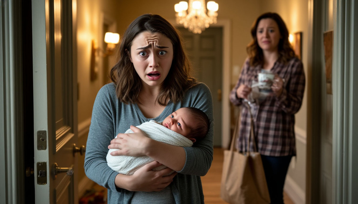 За дверью квартиры чужая женщина