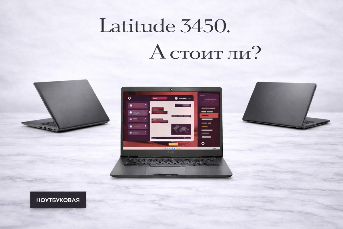 Ноутбук Dell Latitude 3450 (Intel i5, 16 ГБ ОЗУ, 256 ГБ, Full HD, Win 11 Pro) Серый