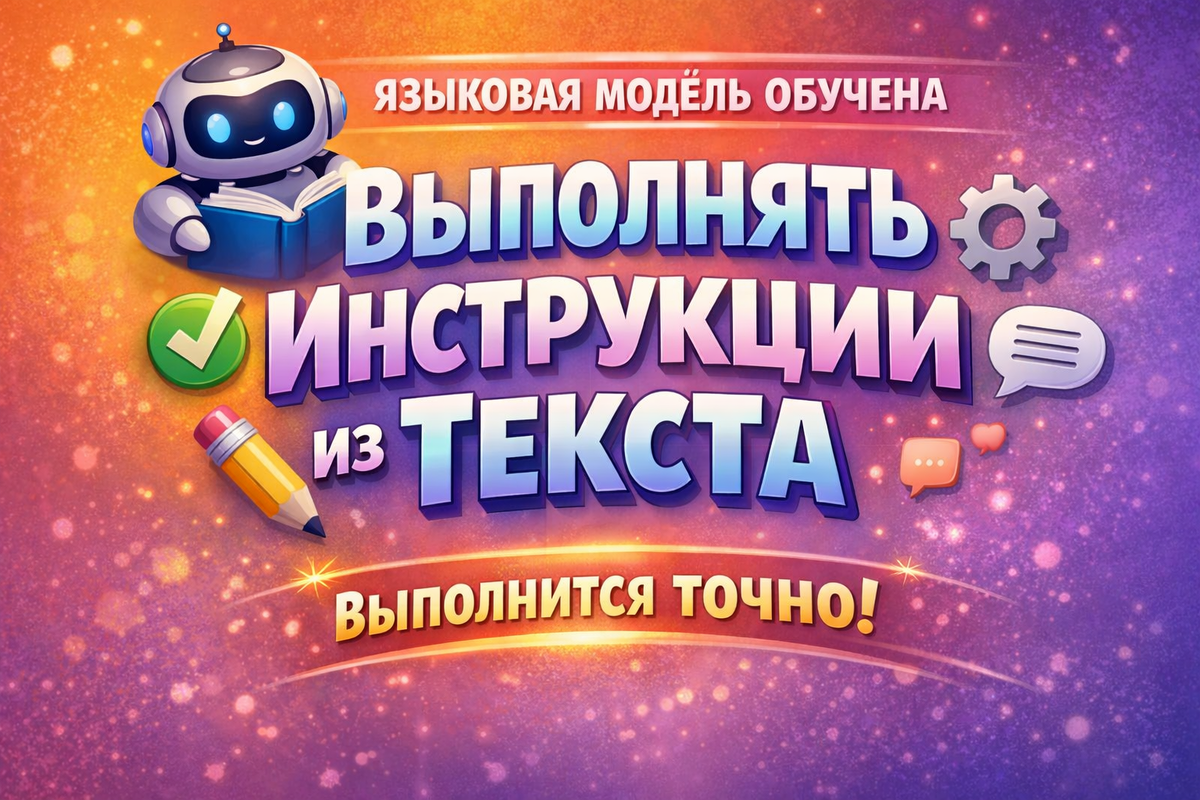 Языковая модель обучена выполнять инструкции из текста.