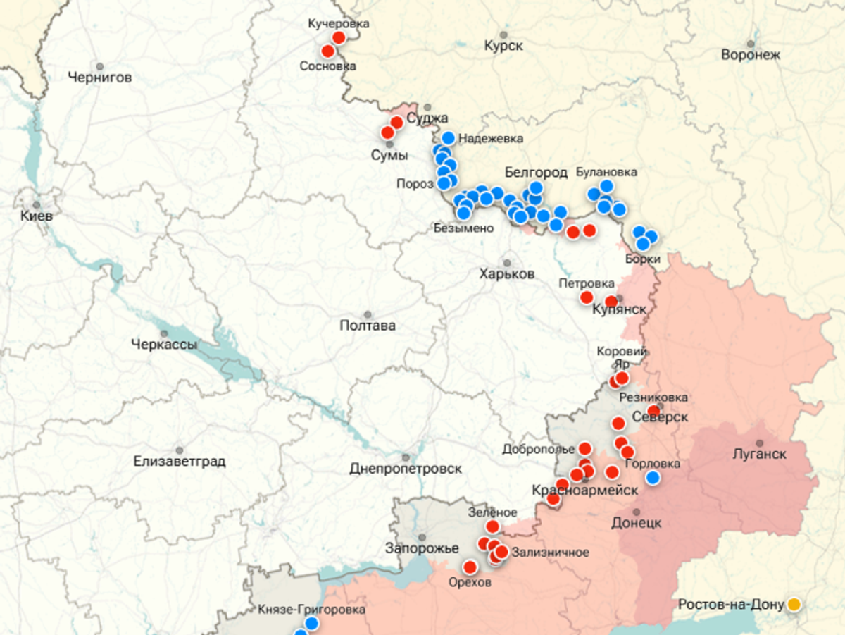    Карта спецоперации Вооруженных сил России на Украине на 25.01.2026 | © Инфографика