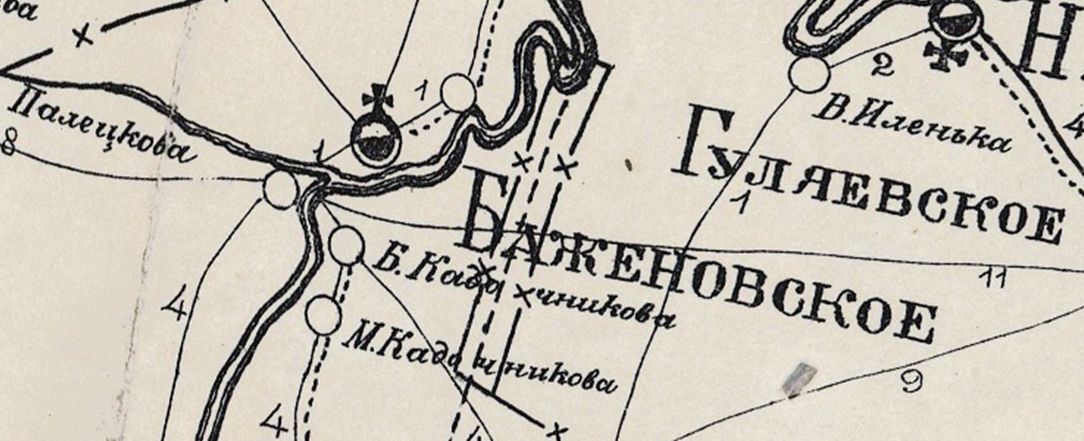Карта Ирбитского уезда 1908 года.