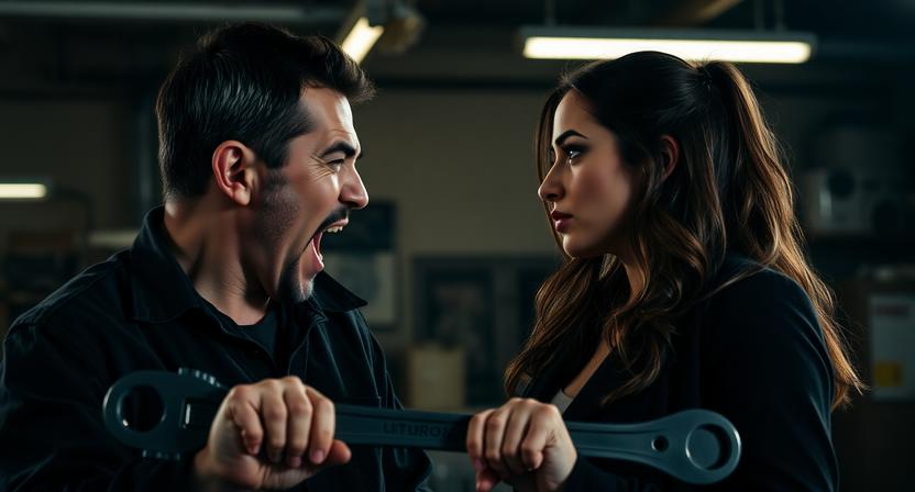 — Я мужик! — взвизгнул он срывающимся голосом. — Я должен быть главным!