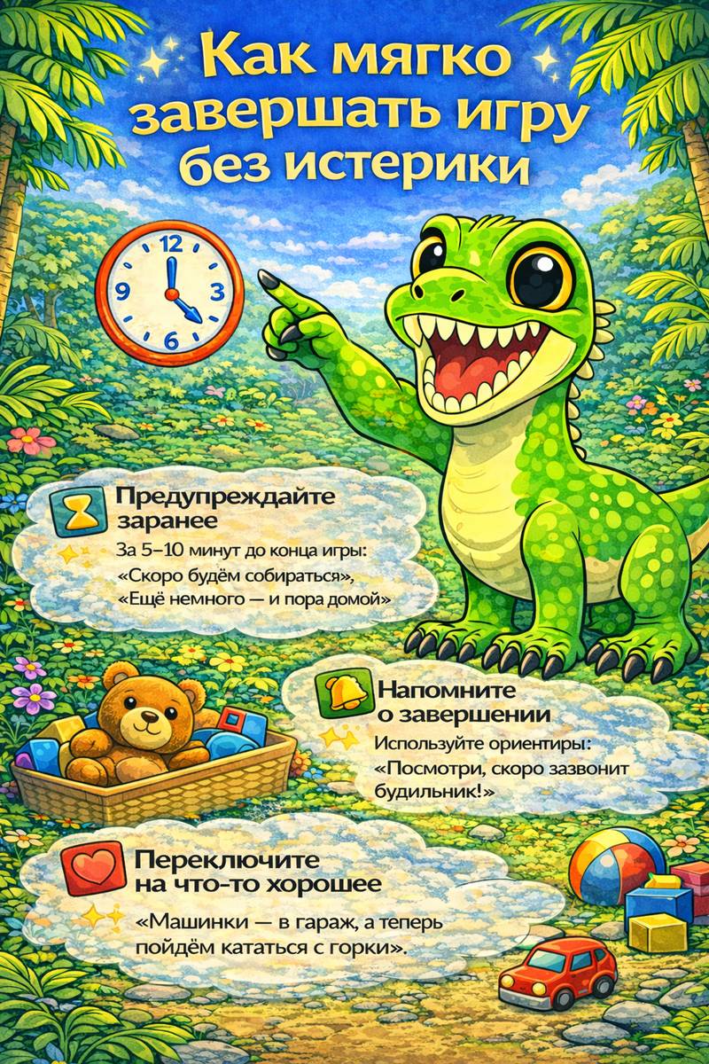 ТракТЫРишкА рассказывает  как без истерик приучить ребенка заканчивать игру