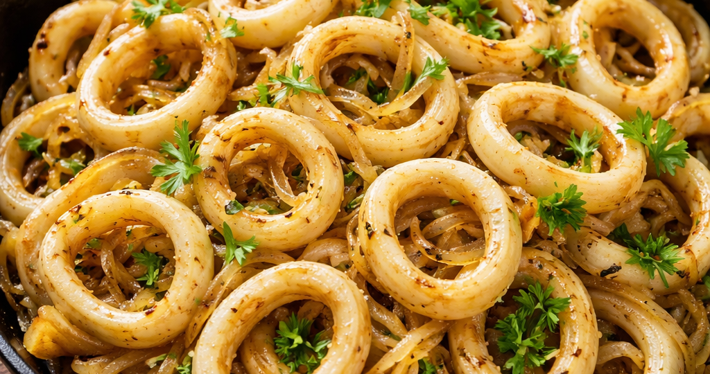 Жареный кальмар с луком: Пошаговый рецепт для настоящих гурманов