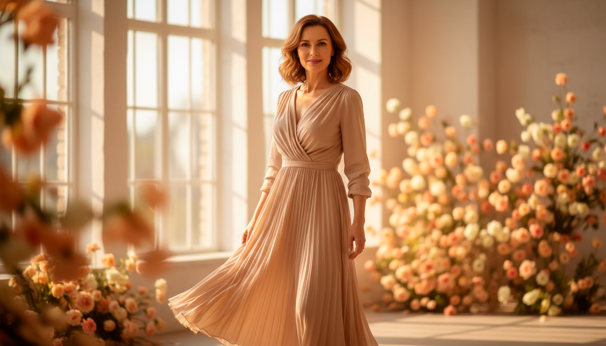 Вот она - женщина, которая знает секрет весеннего гардероба. Обратите внимание на лёгкость силуэта и уверенность в глазах. Именно так должно сидеть правильное платье - свободно, элегантно.