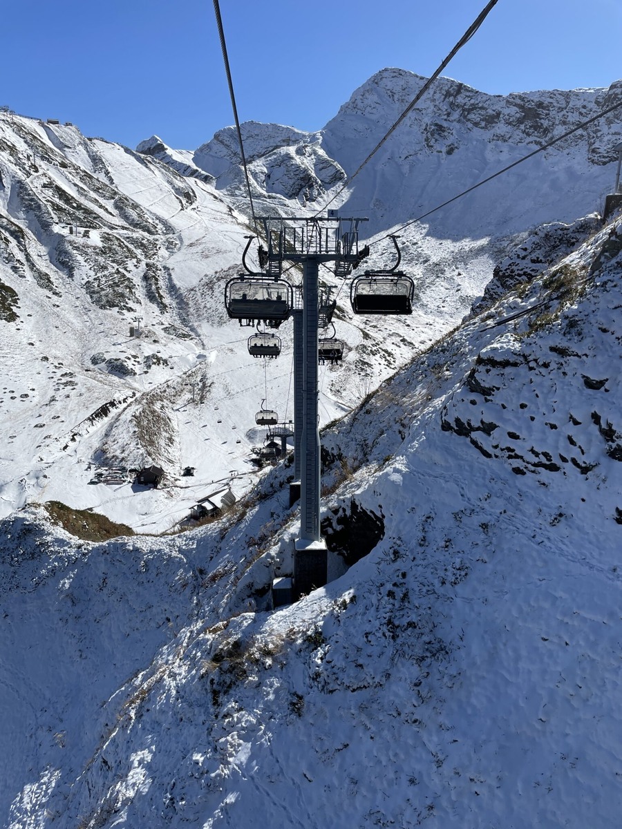 Красная Поляна, вид с кресельной канатной дороги «Аибга»