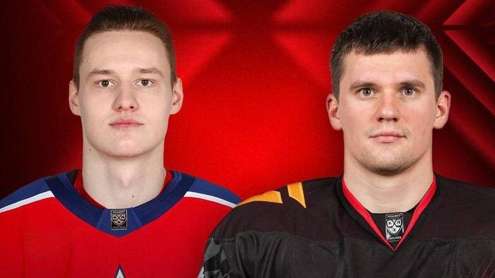 Кирилл Долженков (слева) и Клим Костин (справа). Обложка © Telegram / ХК «Авангард» Омск
