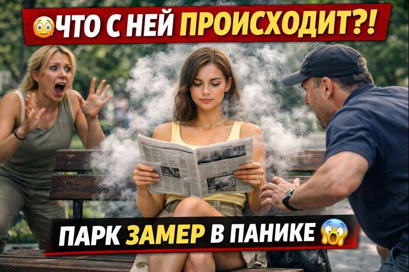 Девушка начала ДЫМИТЬСЯ в парке — люди бросились спасать! А это… 🤯🧯