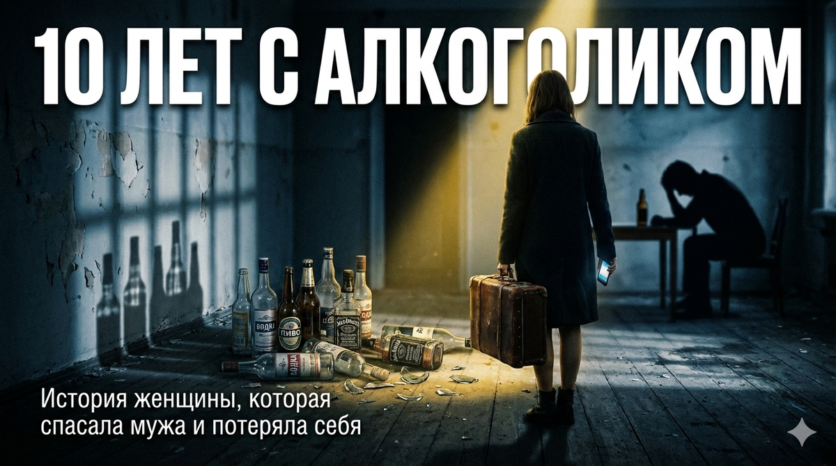 Первые пять лет я думала: «Он просто много работает, ему нужно расслабиться». Следующие три года я верила: «Он бросит, когда родится ребёнок — ради семьи». Последние два года я молила: «Господи, помоги ему остановиться». Десять лет я спасала человека, который не хотел спасаться. Я стала тенью, которая убирала пустые бутылки, врала соседям и хоронила свою жизнь в надежде на его «последний раз». Пока не поняла: моя любовь не лечит алкоголизм. Он лечится только одним — ответственностью. И спасать нужно было не его. Спасать нужно было себя.