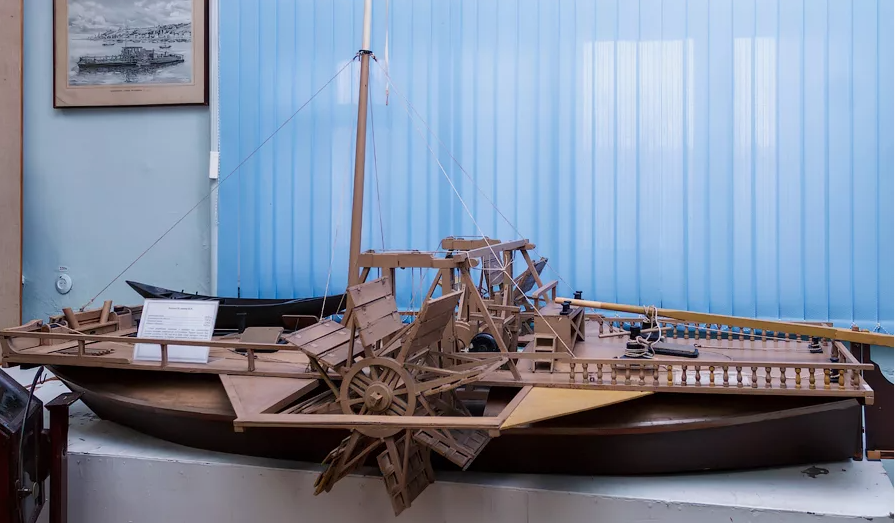 Модель водохода Кулибина. Музей речного флота в Нижнем Новгороде.