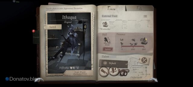    Профиль Night Watch в Identity V