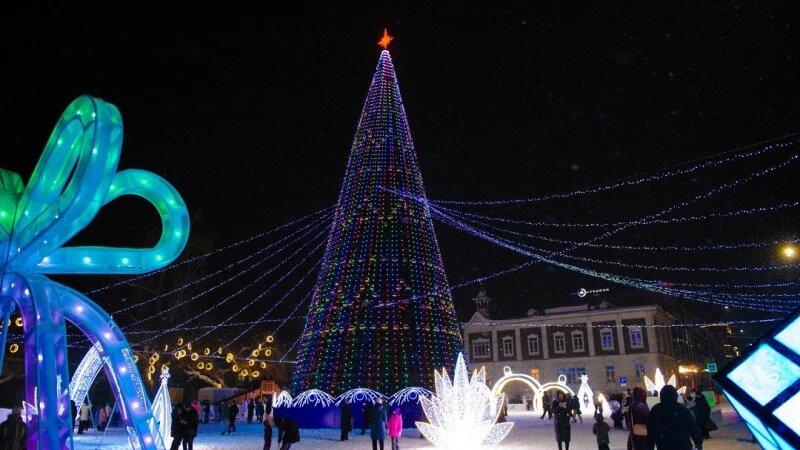     Открытие новогодней елки на пл. Свободы. Дмитрий Лямзин