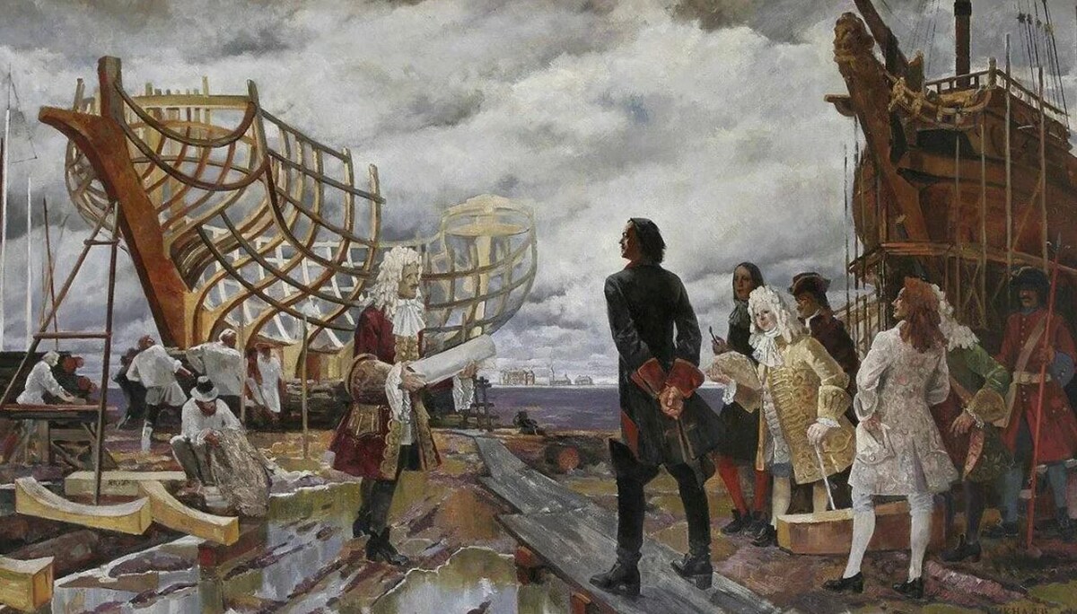 Рис. 46. На верфи