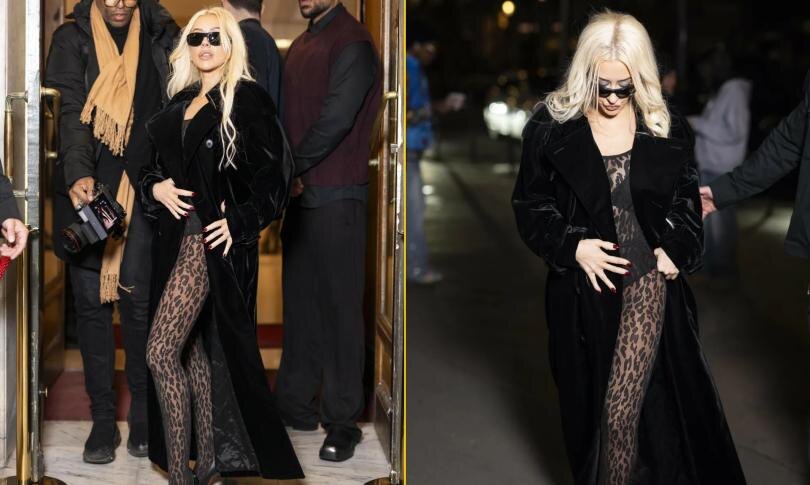    Источник: BACKGRID | Кристина Агилера прибыла на Неделю моды в Париже