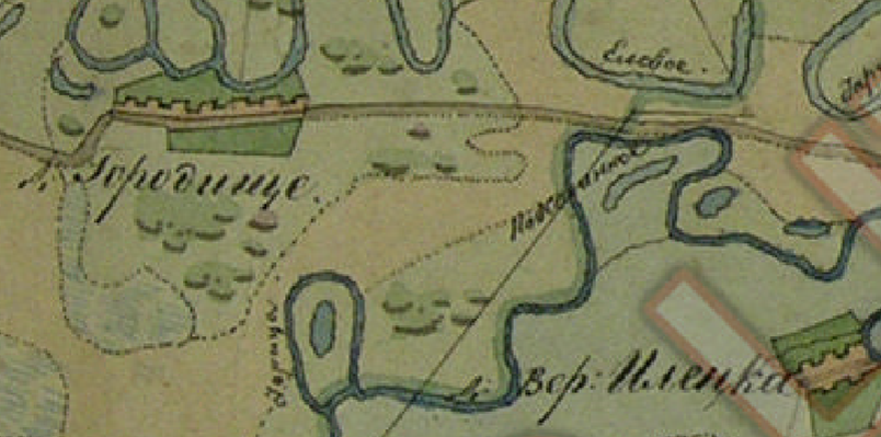 Фрагмент Плана Генерального Межевания Екатерины II.