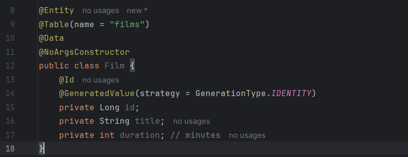 Рисунок: entity Film