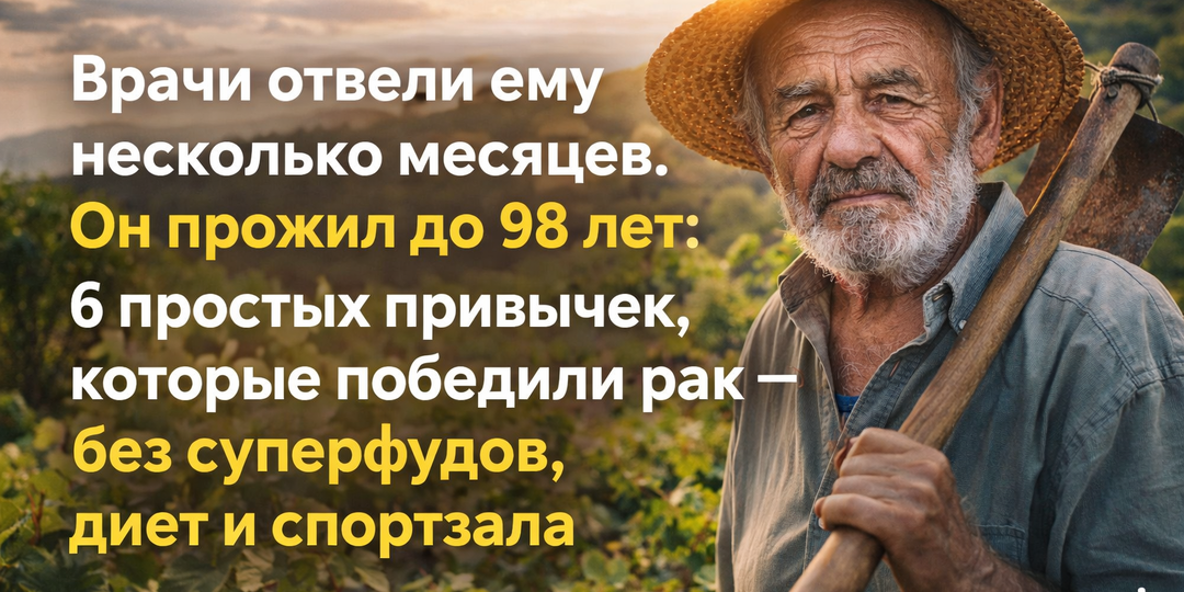 Врачи отвели ему несколько месяцев. Но он прожил до 98 лет: 6 простых привычек, которые победили рак - без суперфудов, диет и спортзала