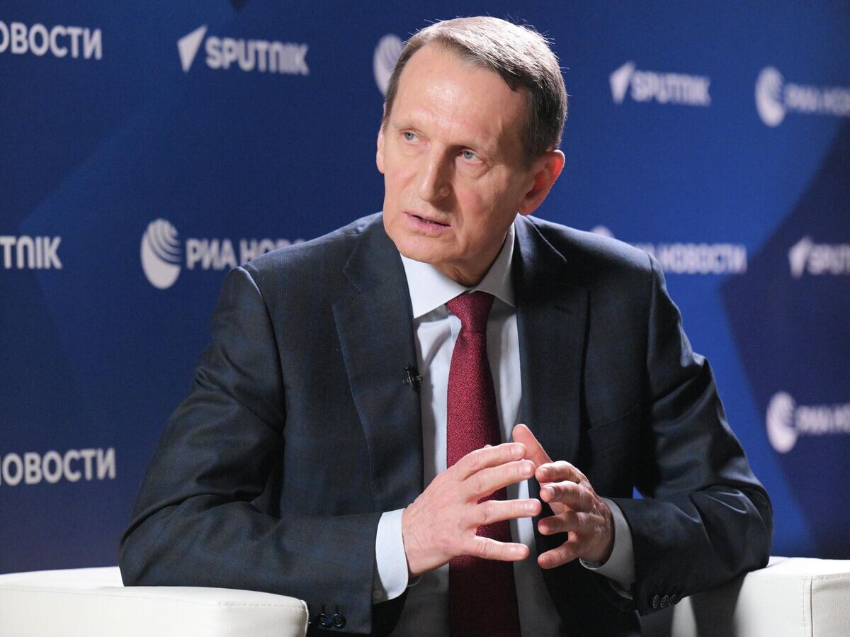    Директор Службы внешней разведки России Сергей Нарышкин во время интервью агентству РИА Новости в Москве | © РИА Новости / Алексей Никольский