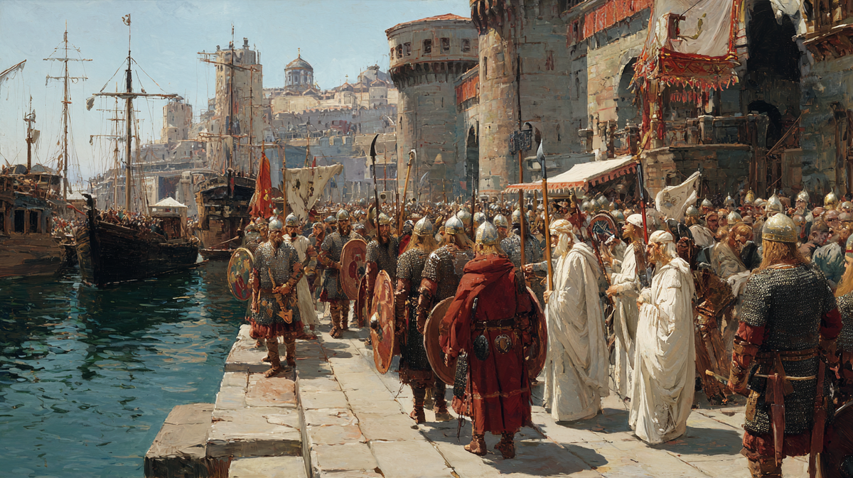 Подданные императора были в шоке, завидев двухметровых светловолосых бугаёв в порту.