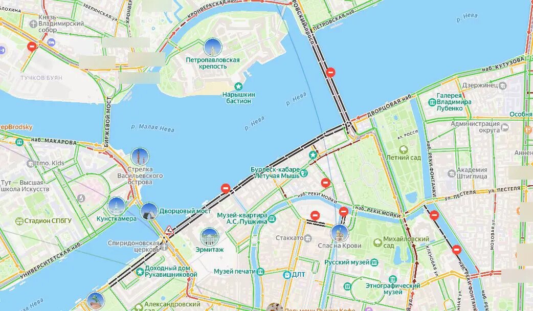    Фото: скрин Яндекс Пробки