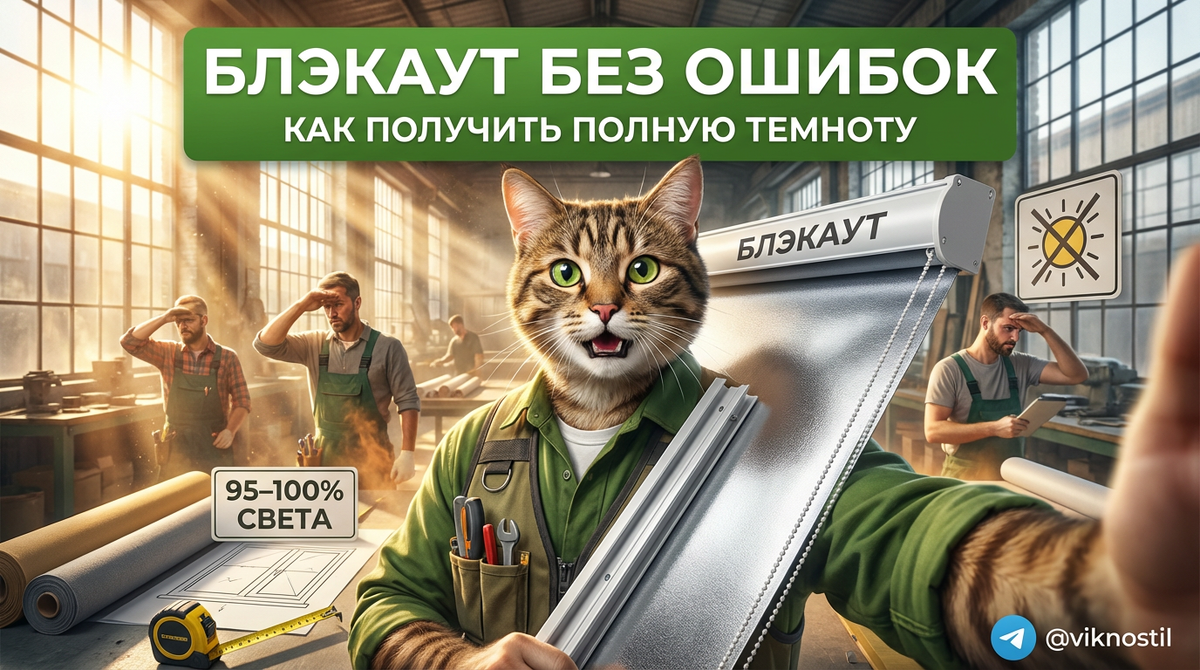 Рулонные шторы блэкаут: полное затемнение без ошибок