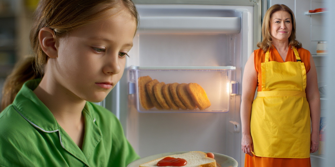 Падчерица давилась хлебом с кетчупом при полном холодильнике — мачеха берегла 5 котлет «папе на работу»