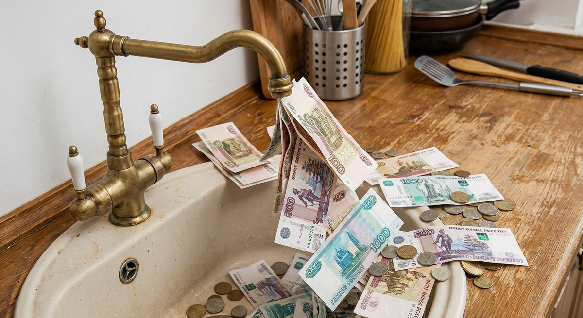 В Ростове без установки счетчиков стоимость воды может взлететь до заоблачных высот. Фото: нейросеть