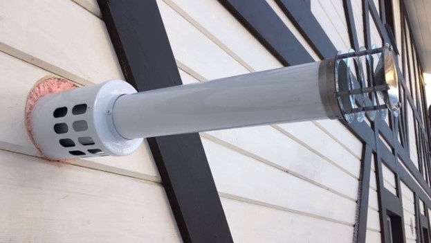 Дымоход, защищенной от облединения. 