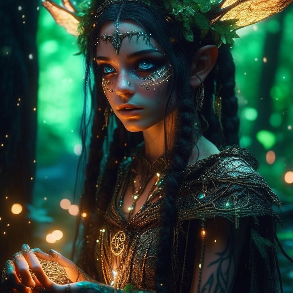 Кьяра. В нашем мире это вязаная игрушка крючком, но в фэнтези мире она живая. Если в Вертонийских лесах Кьяра хранительница, то в Сумеречном мире она темная фейри. Мастер-класс по созданию Кьяры есть в продаже.