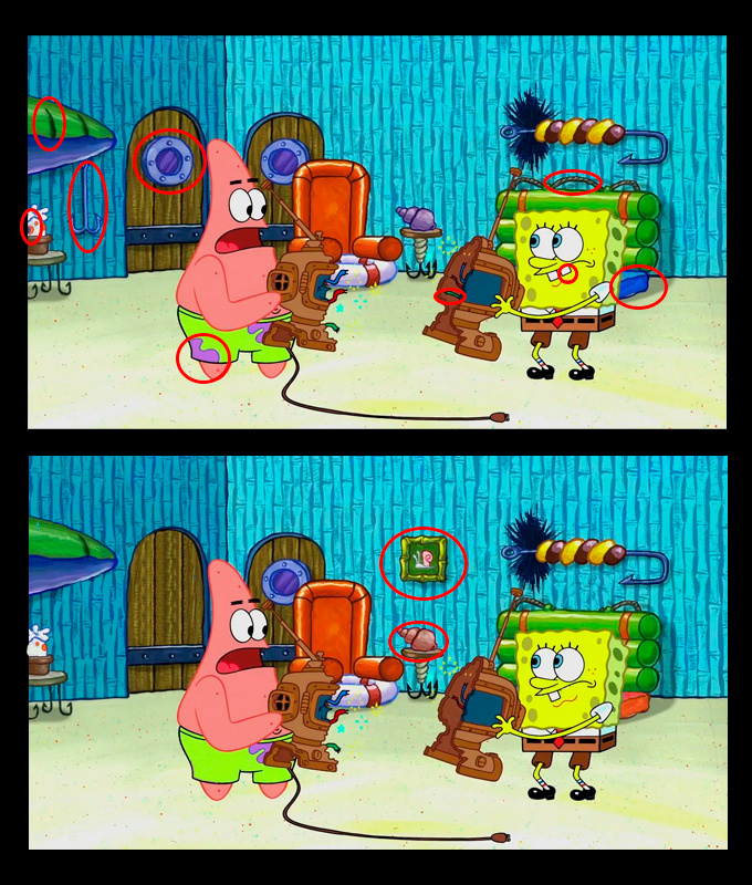 Правильные ответ- 11 отличий.