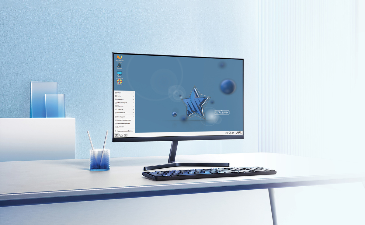 Рабочий стол под управлением ОС Astra Linux