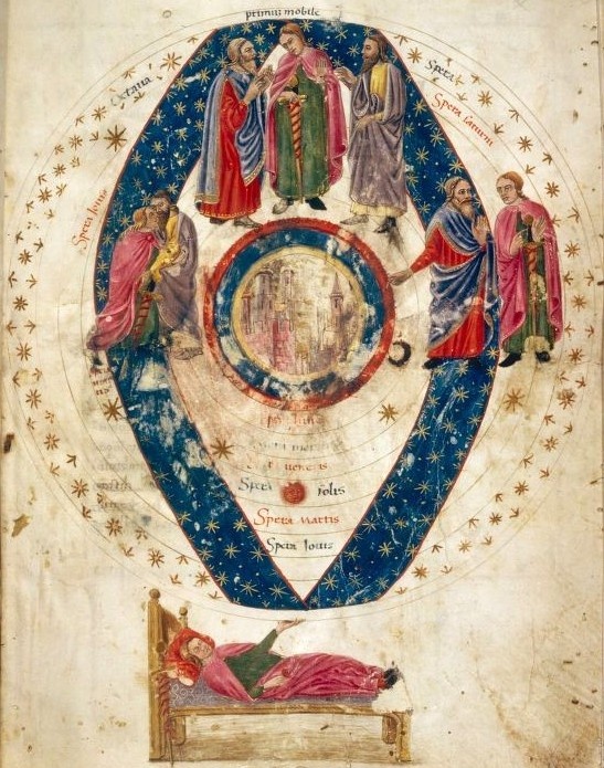 Сон Сципиона. Илл. в итальянской рукописи 1469 г. Википедия.